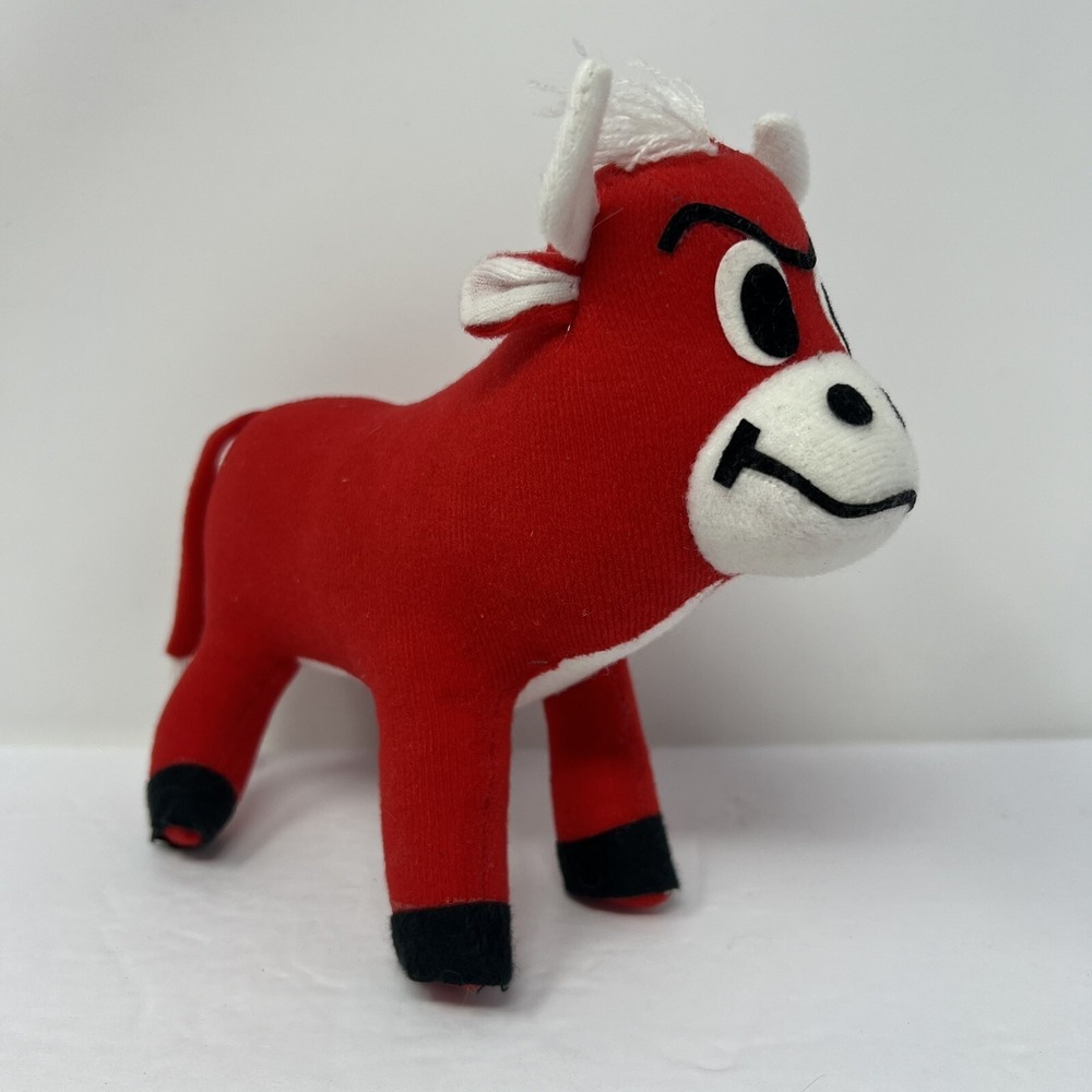 Fun Farm Red Bull Small Red Vintage 1978 Farm Animal Stuffed‎ Plush Toy